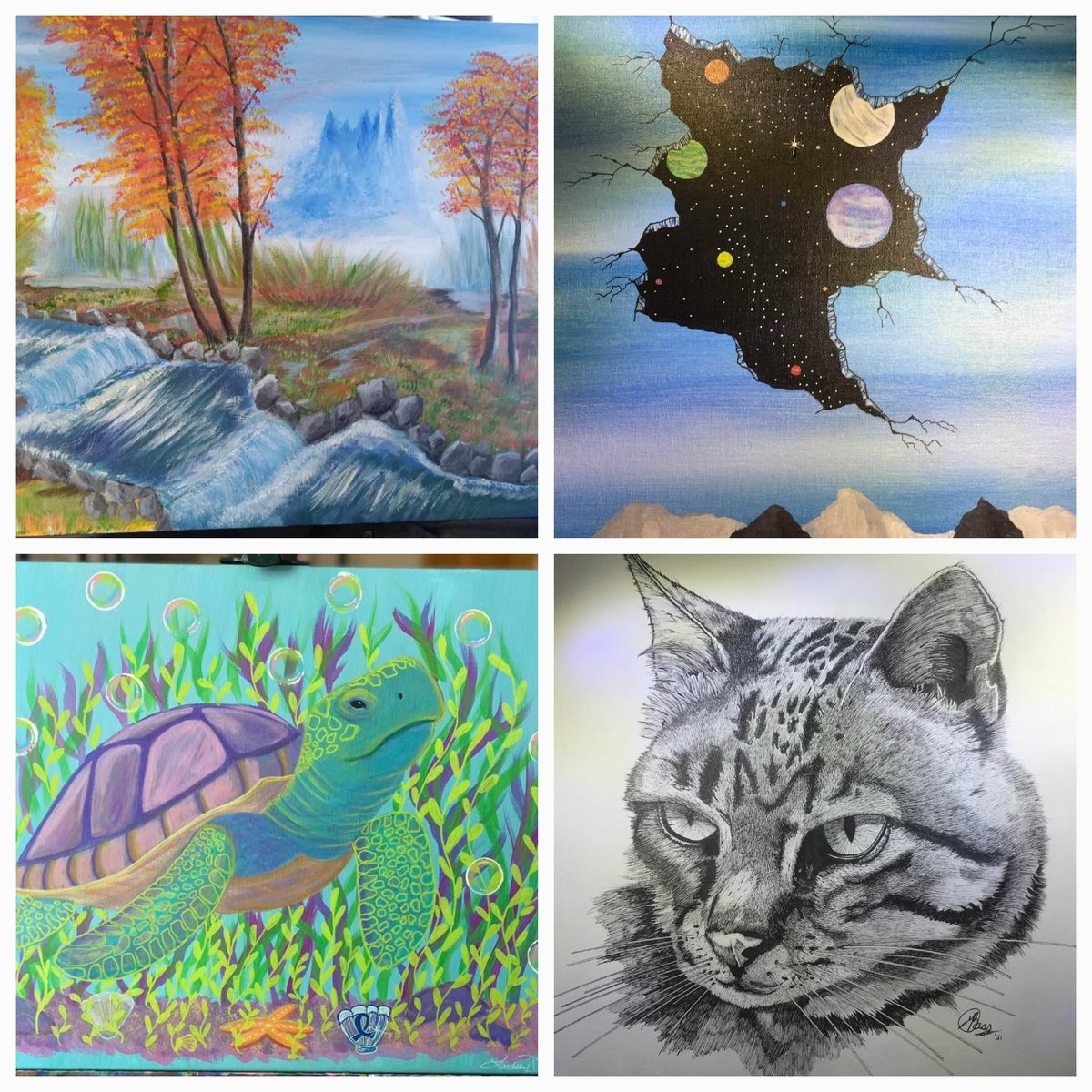 Winning art submissions