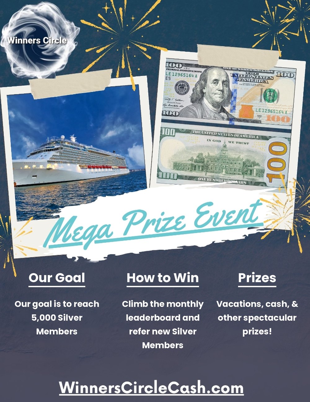 Mega Prize Event: vacations, cash and other prizes